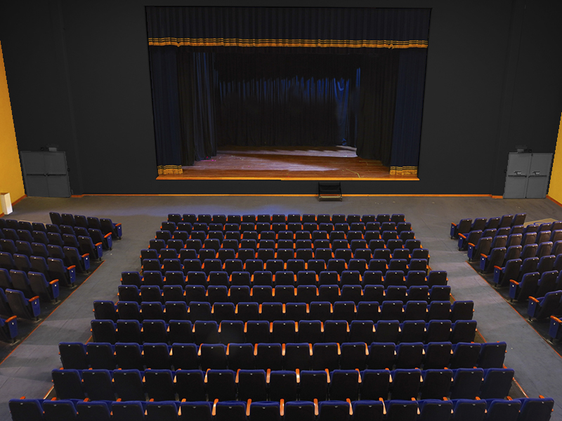 Sala y escenario del Teatro Marina del Sol